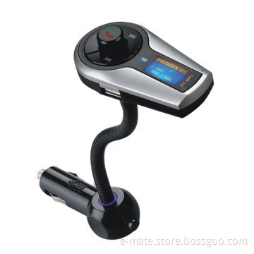 Car Bluetooth FM Radio Transmitter, with Charging Function and RF Steering, Wheel Remote Control